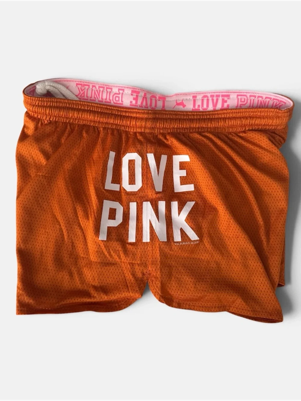 Victoria's Secret Texas Longhorn Orange Mesh Athletic Shorts
